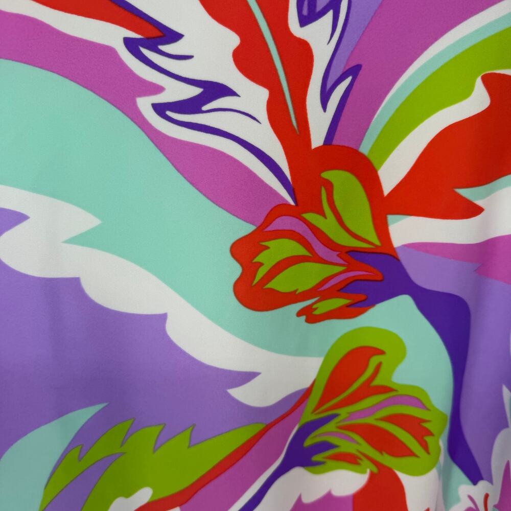 Jude Connally Colorful Bold Floral Print V-Neck Blouse Size Medium - Picture 4 of 6